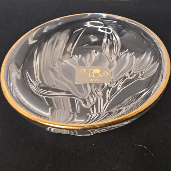 Vintage Mikasa Parisian Iris glass candy or trinket dish/Vintage - Picture 8 of 8